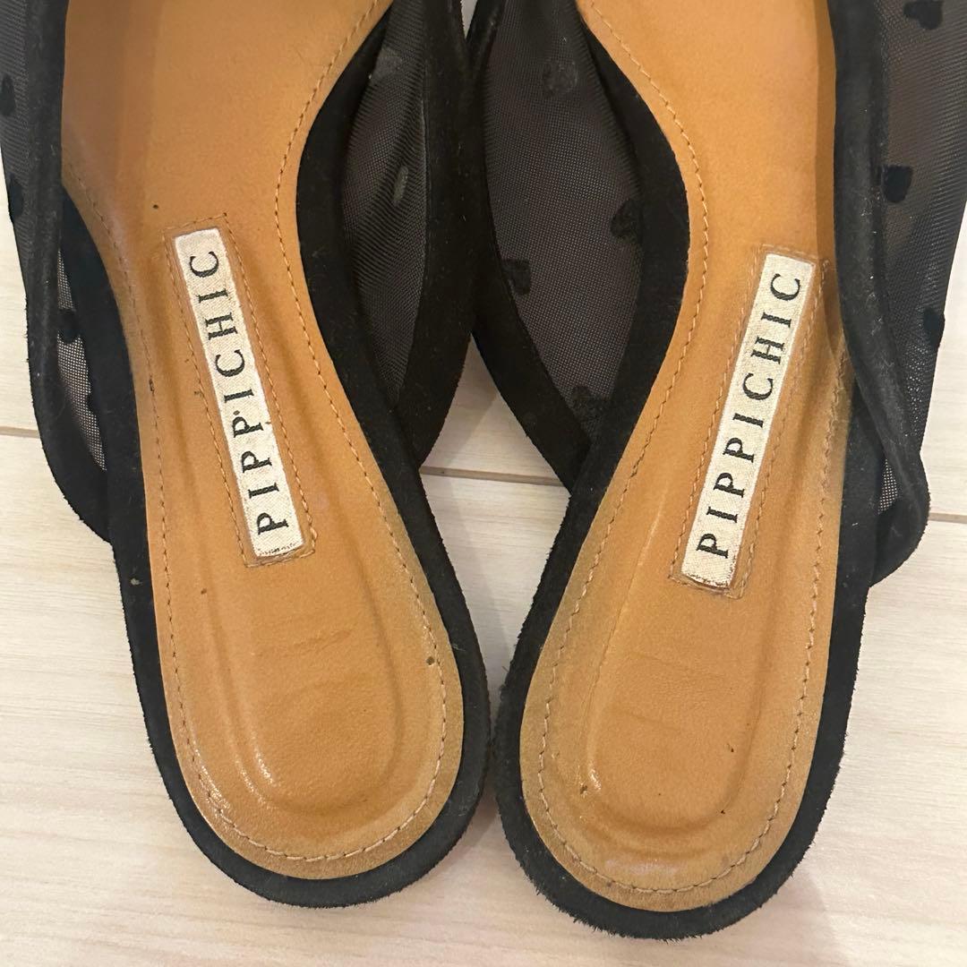 最終値下げ☆PIPPICHICハートメッシュミュール サンダル サイズ36