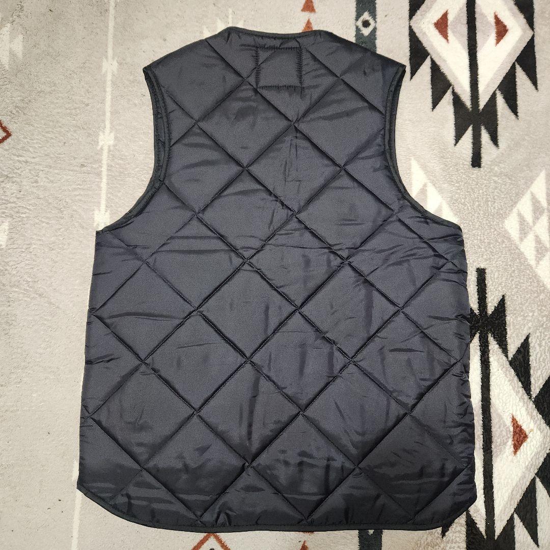 SNAP'N'WEAR USA製 ブラックキルティングベスト サイズM