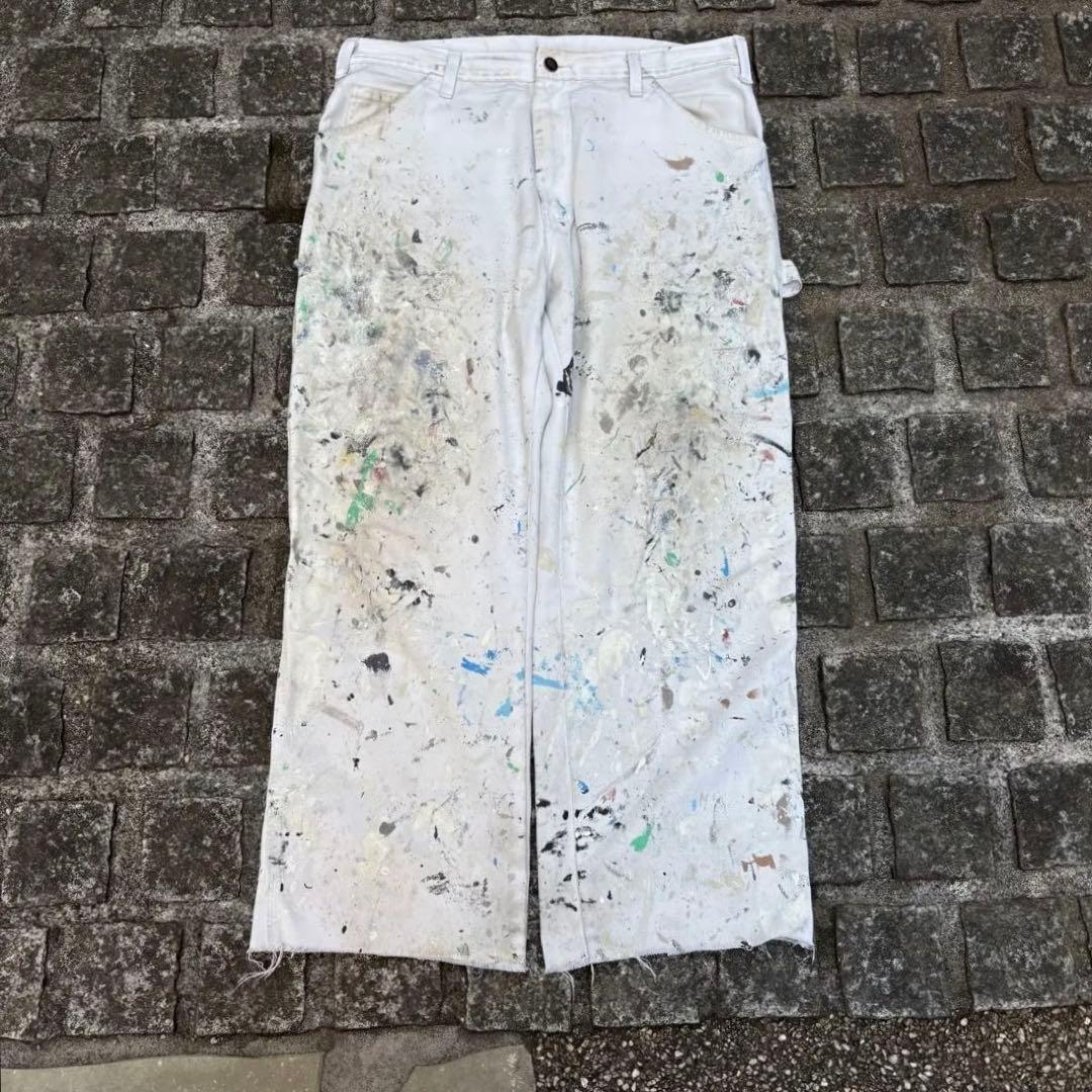 一点物 Dickies ディッキーズ 白ペインター ペンキ飛び