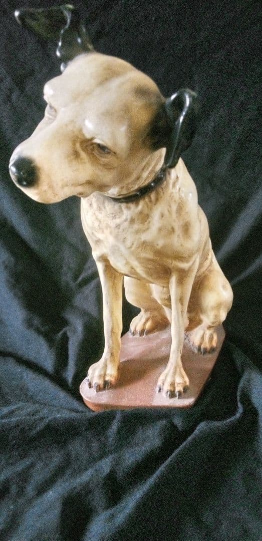 ニッパー犬 陶器製　大きい 　当時置物