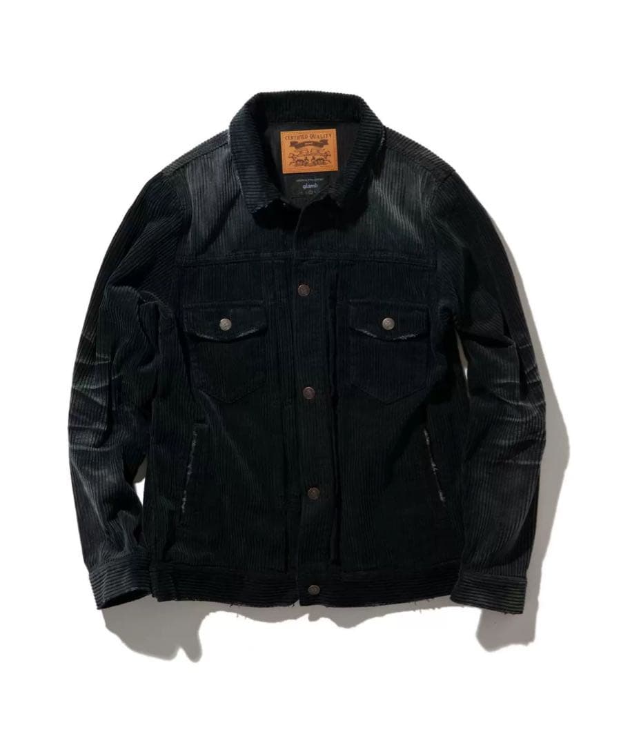 Glamb - クラシックコーデュロイジャケット 黒
