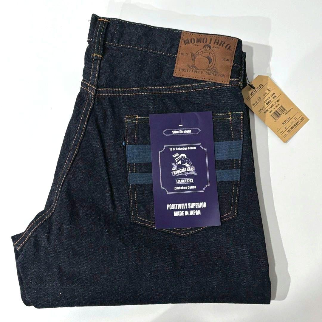 【新品未使用】 桃太郎ジーンズ MXJE3203 出陣スリムストレート 33