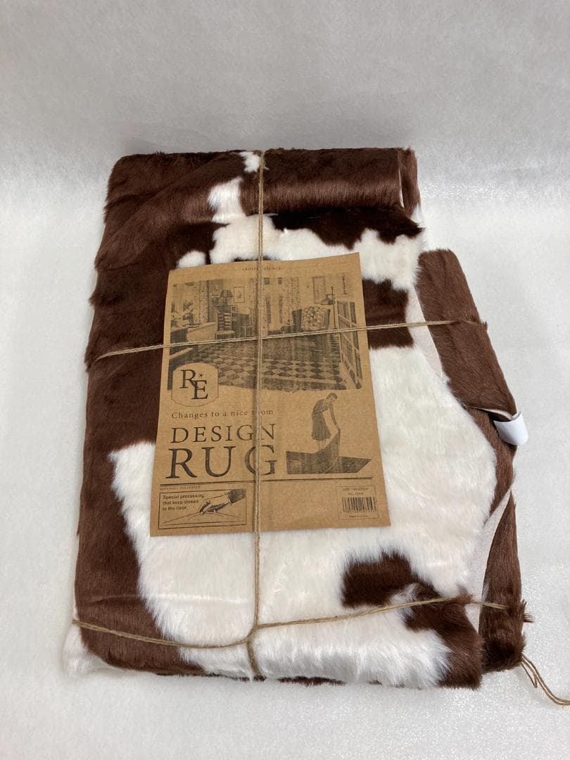 AZUMAYA ラグマット 牛柄 インテリア カントリー