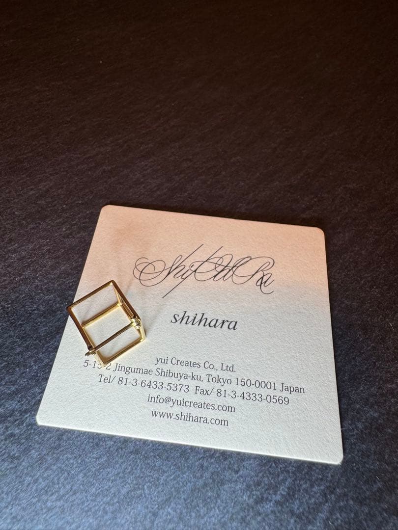 SHIHARA Square Pierce 10 ゴールドピアス