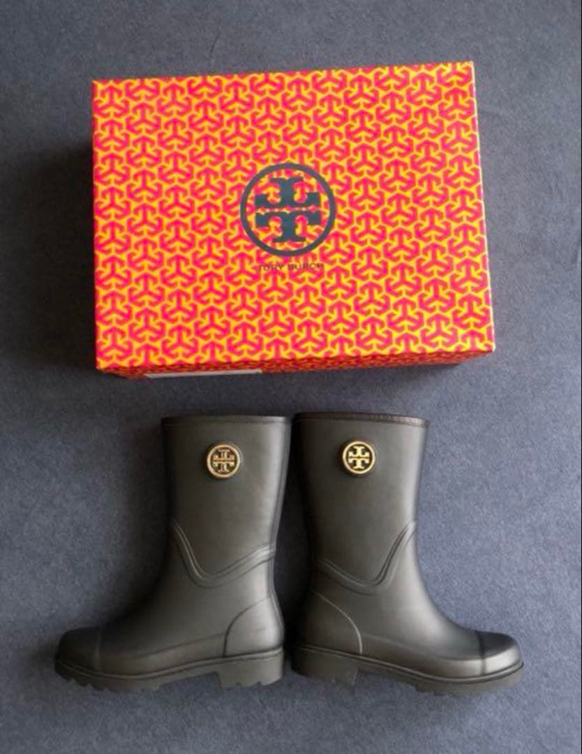 Tory Burch ブラック ラバー長靴❤️梅雨に向けての電車通勤用
