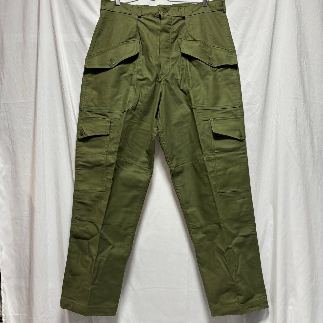 スウェーデン軍　60's コットン ユーティリティー カーゴパンツ　未使用　実物