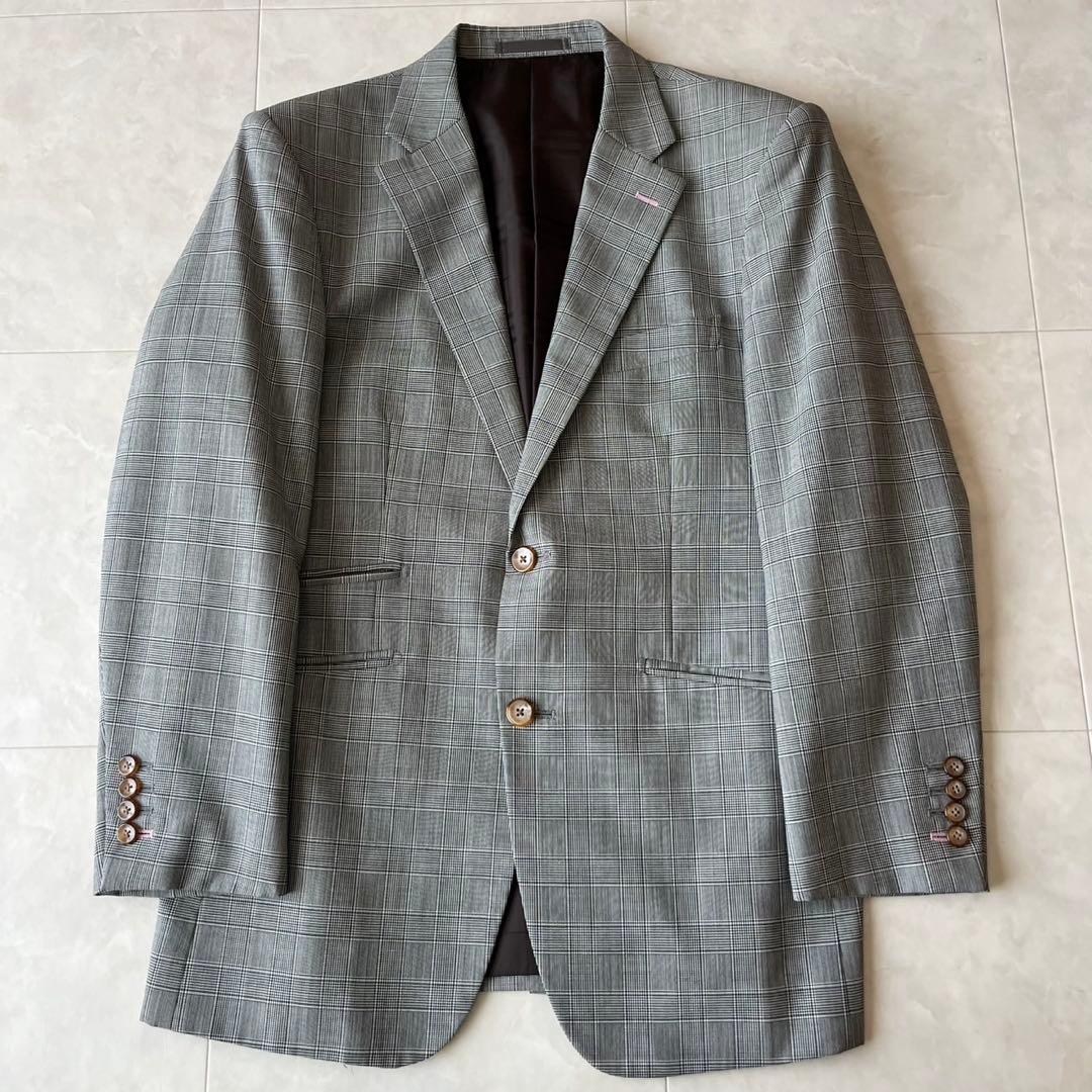 仕立良✨MAISON Re:TAILOR グレンチェック3Pスーツ グレーL