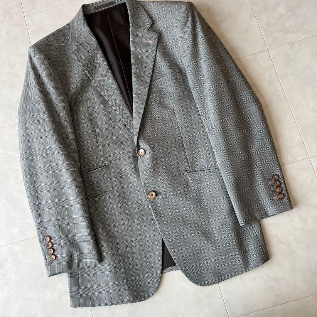 仕立良✨MAISON Re:TAILOR グレンチェック3Pスーツ グレーL