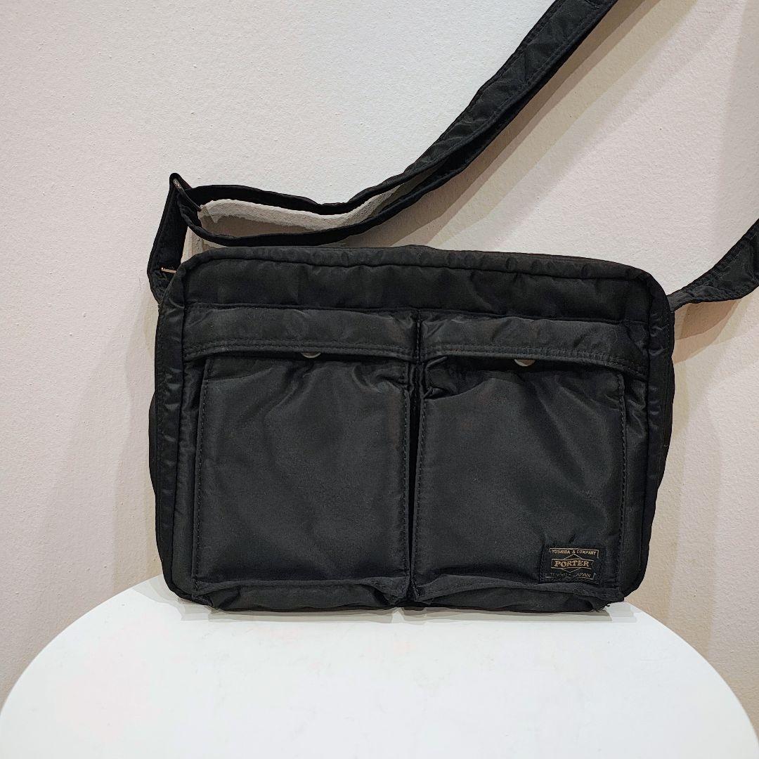 【PORTER／ポータータンカー ショルダーバッグ ブラック 2層式 廃盤モデル