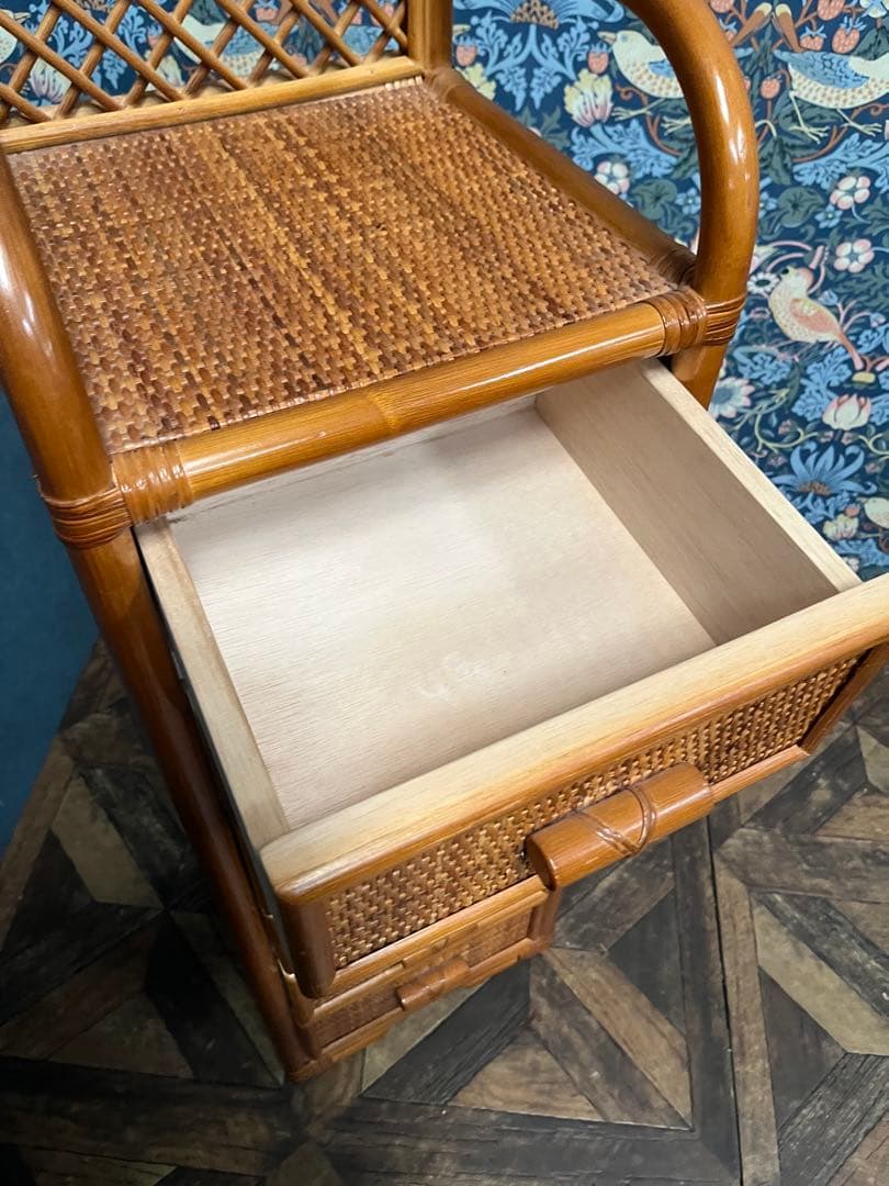 ラタン 籐 チェスト 箪笥 小物入れ 昭和レトロ 引き出し インテリア