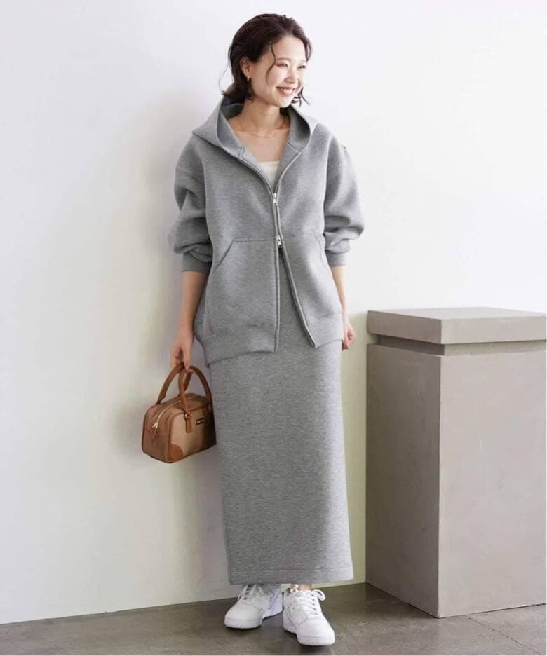 【美品】SLOBE IENA ボリュームジップアップフーディ＆スカートセット