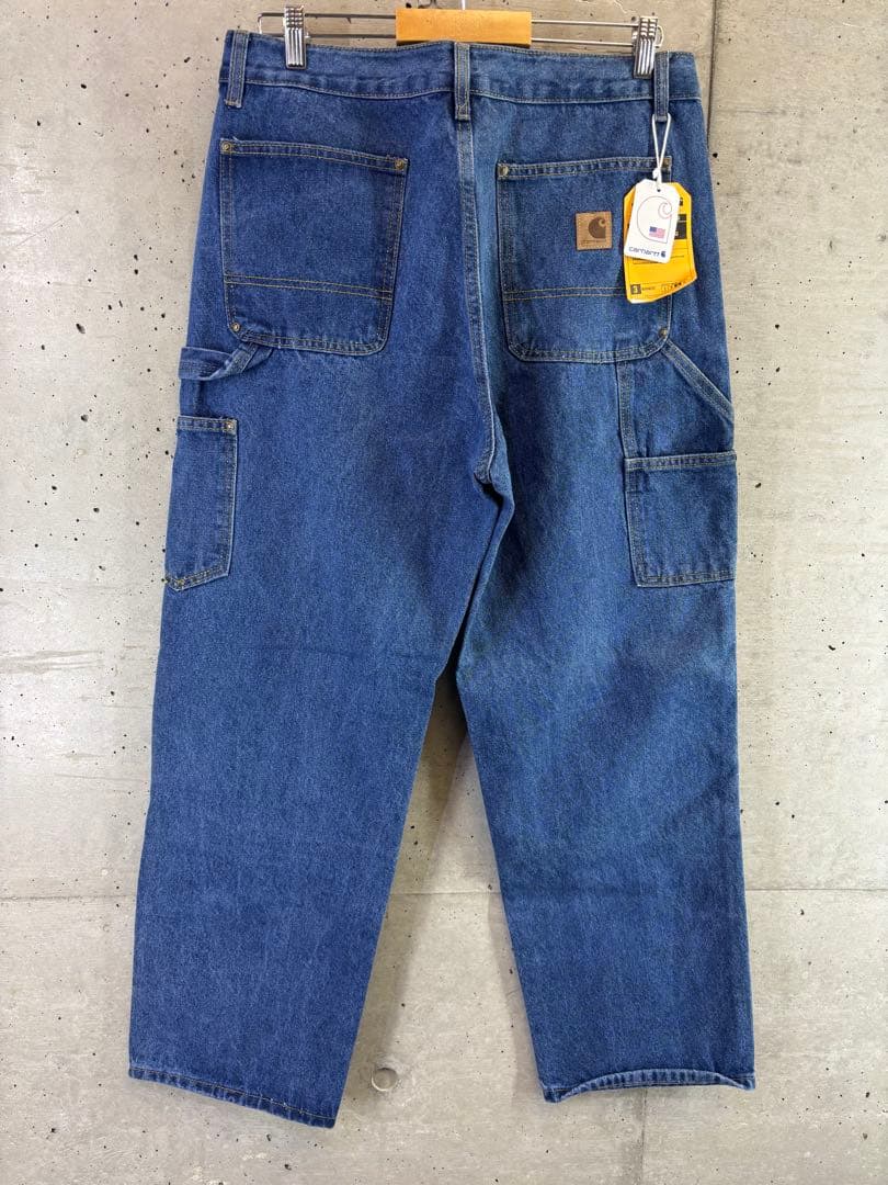 新品 Carhartt ダブルニー デニムジーンズ 34 ワークパンツアクティブ