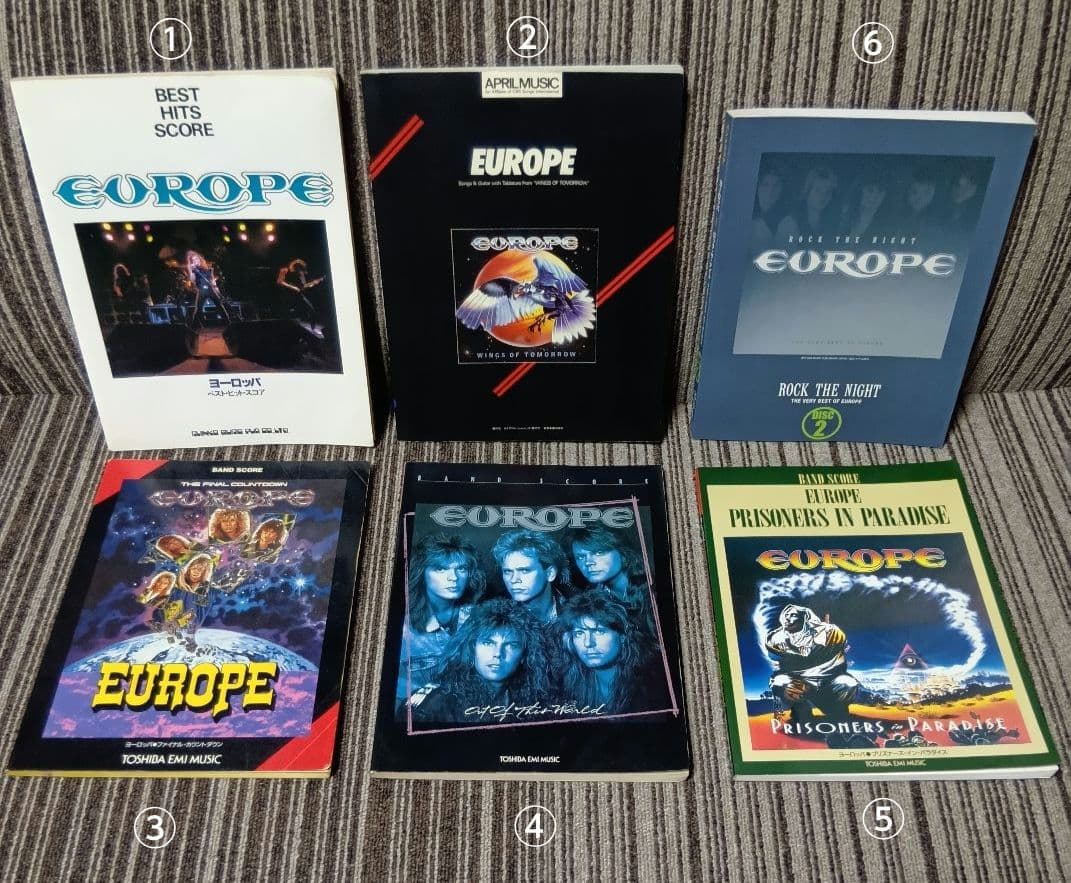 ヨーロッパ 楽譜 Europe バンド・スコア ギター・スコア　まとめ売り