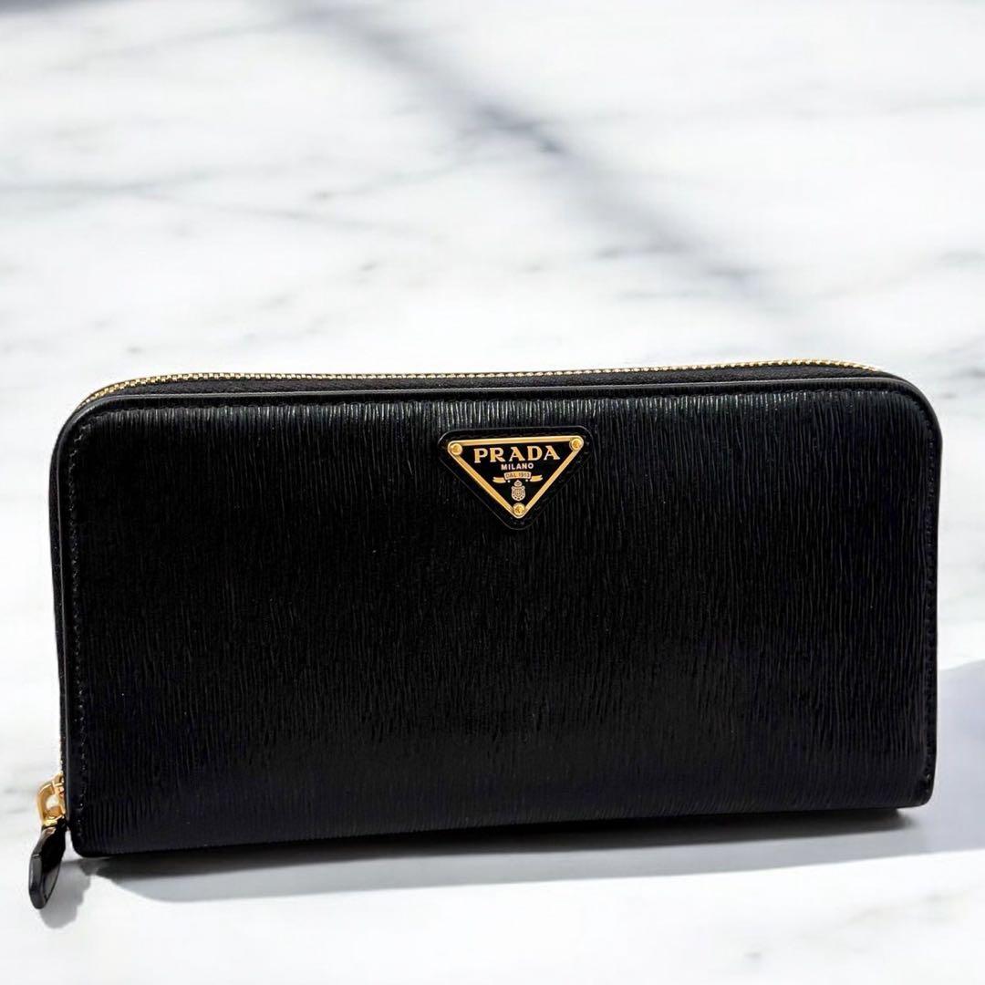 極美品 箱付 プラダ ヴィッテロムーブ 長財布 小銭入れ  カード IC