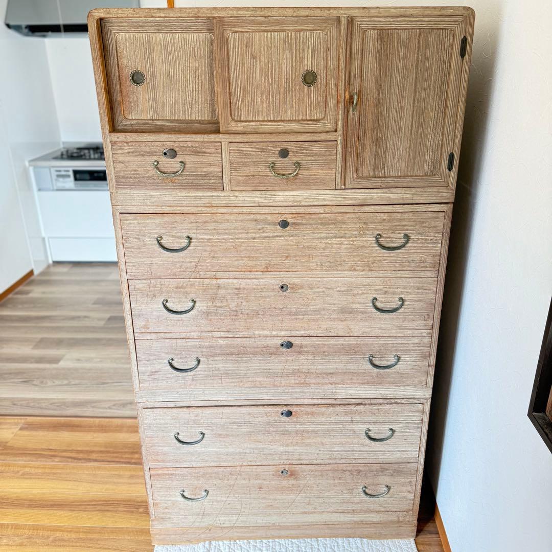 東京23区配送無料　昭和レトロ 桐タンス3段式 和風箪笥