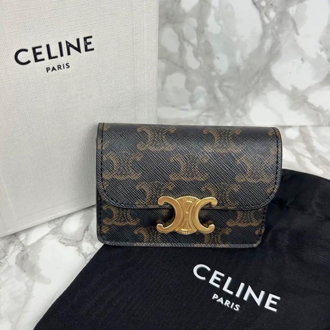 CELINE セリーヌ ミニウォレット ミニ財布 トリオンフ 新品 未使用 小銭