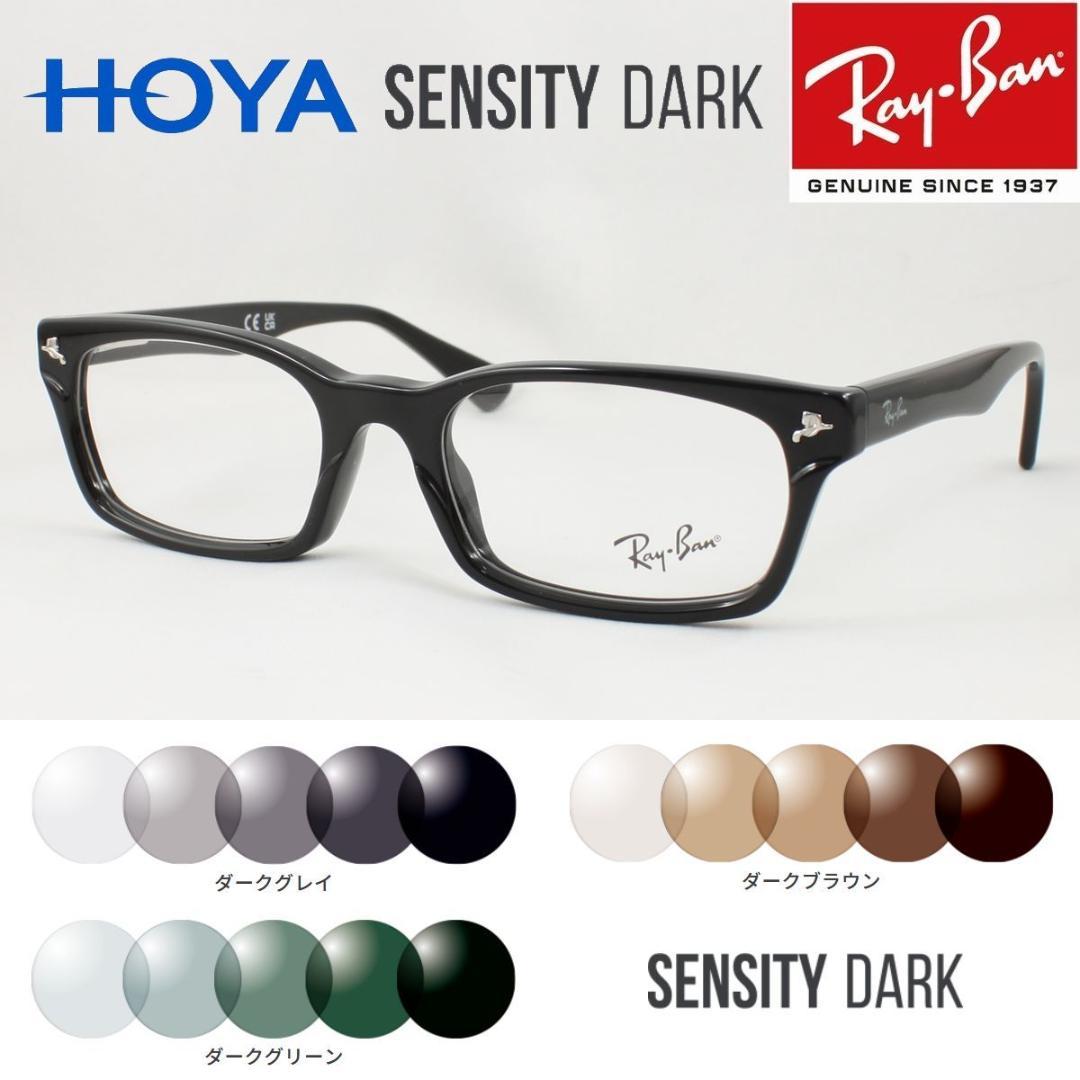 レイバン×HOYA 色が変わる可視光調光メガネ RX5017A-2000