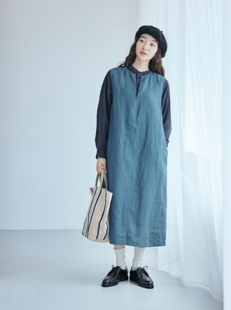 中川政七商店　麻の高密度織ワンピース