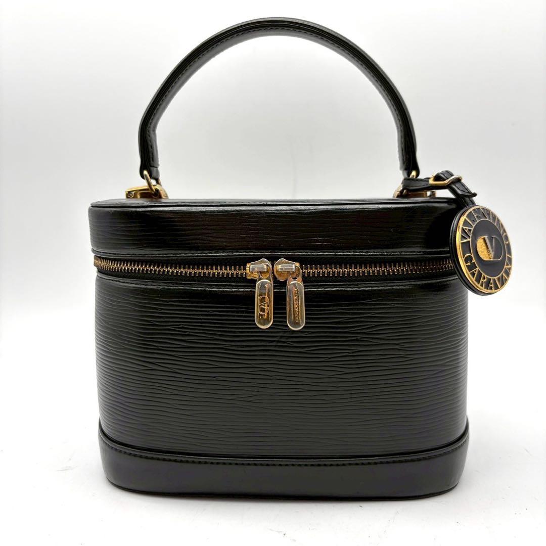 ヴァレンティノガラヴァーニ バニティ ハンドバッグ レザー ブラック チャーム