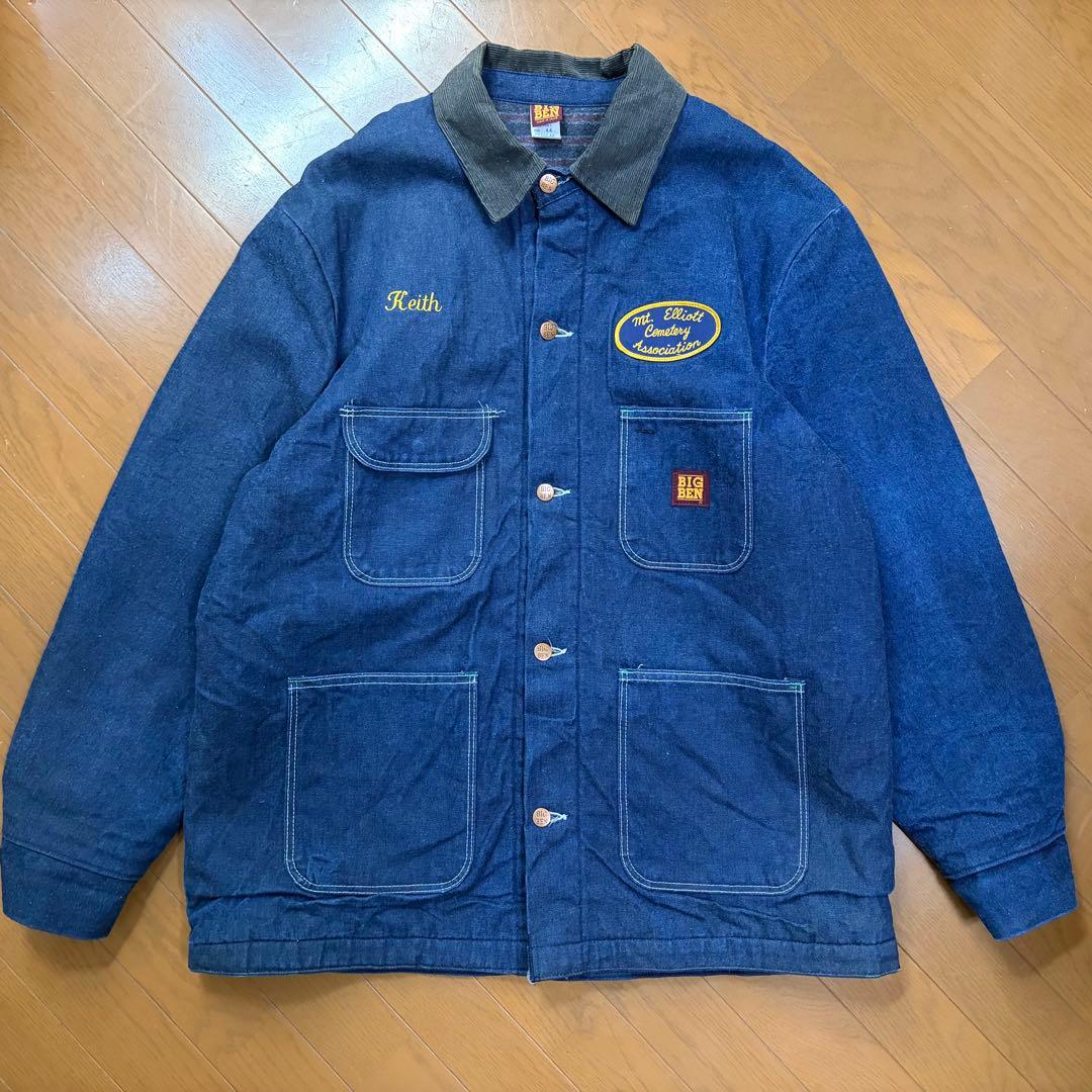 USA製80s◯BIGBEN ビッグベン カバーオール 裏地 濃紺 44 XL