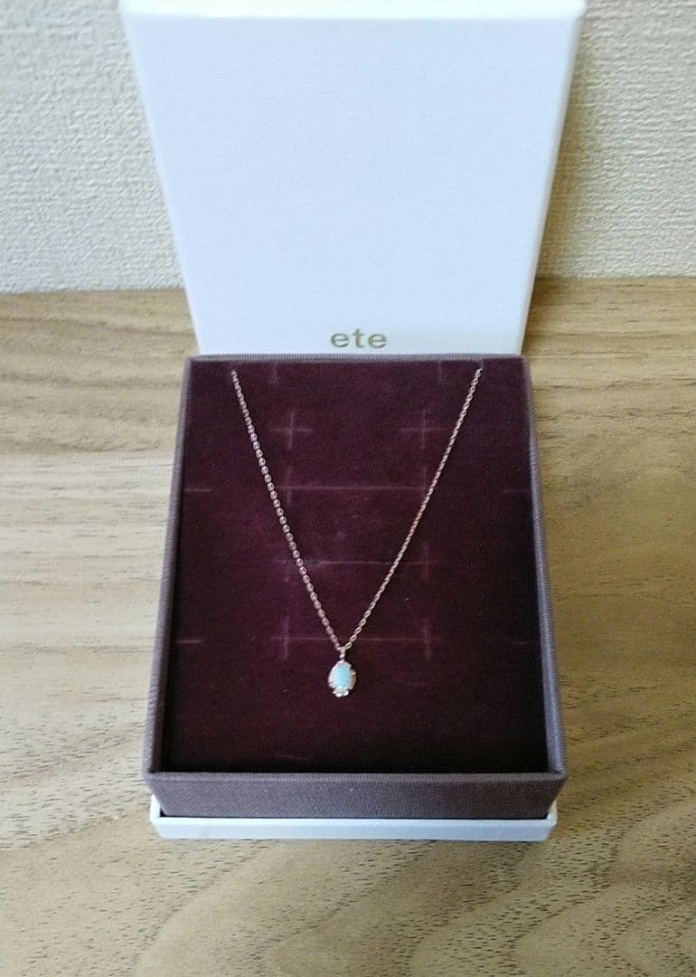 【専用】ete　ミストピンク　K10MPG オパールネックレス