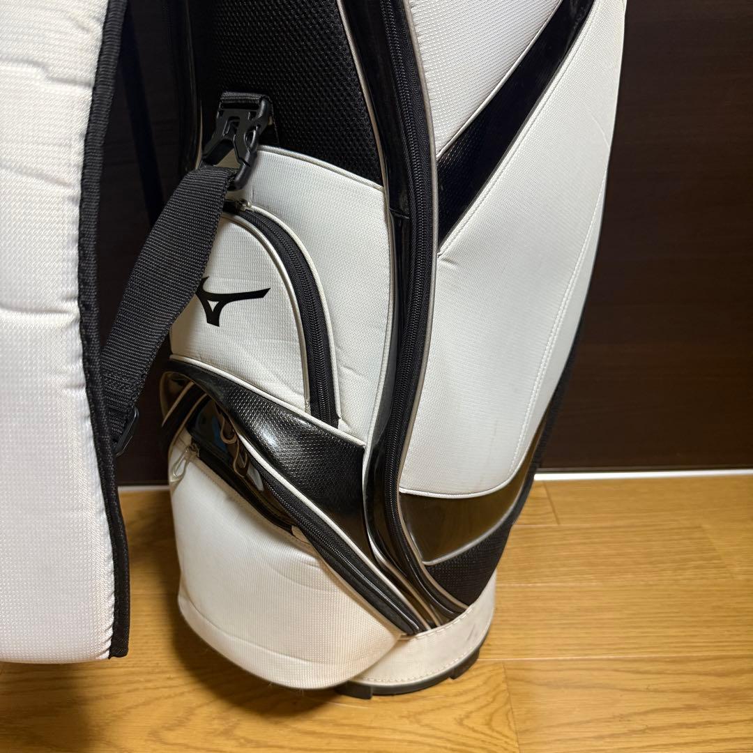 Mizuno キャディバッグ ゴルフバッグ ホワイト/ブラック
