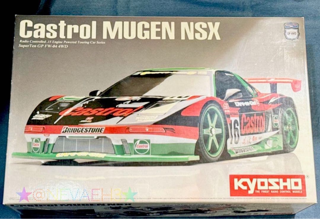 未組立て★京商◆Castrol MUGEN NSX RCエンジンカー ＆OP付き