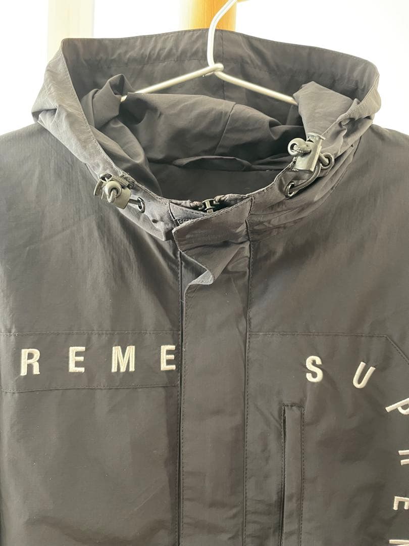 SUPREME Cleve Logos Ripstop Jacket 黒 S