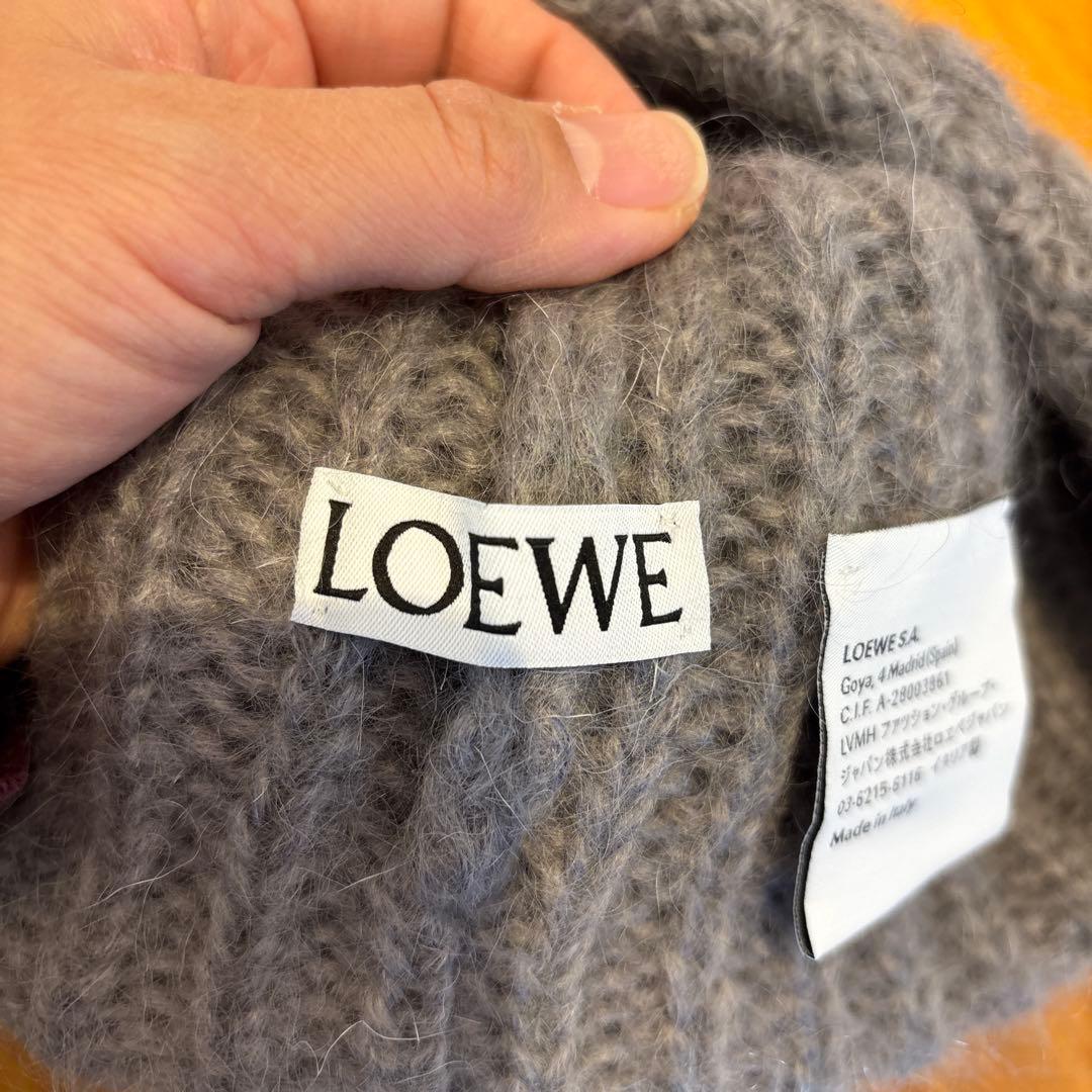 LOEWE ニット帽　グレー