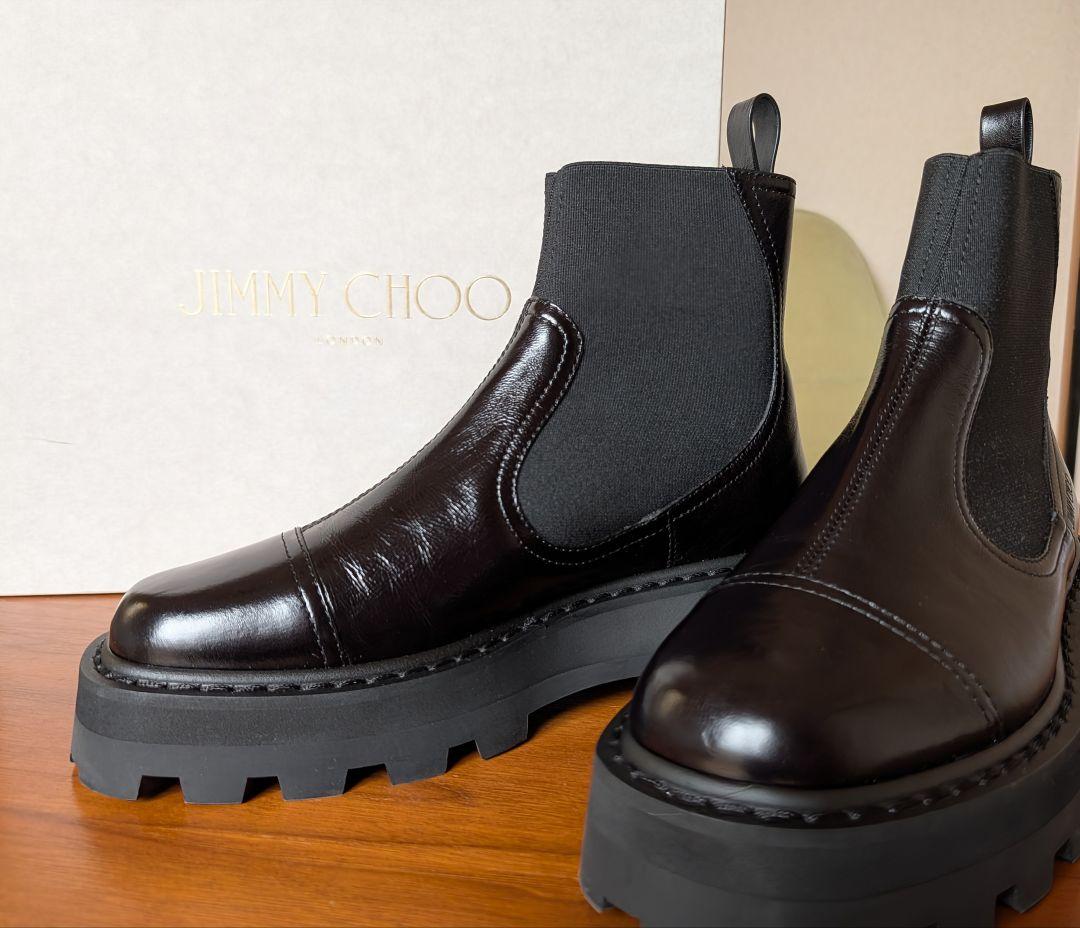 【極美品】JIMMY CHOO 37 黒 サイドゴアブーツ