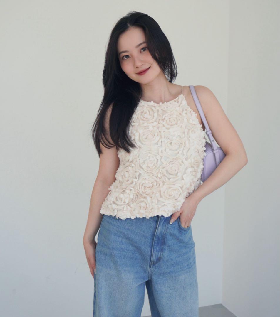 eimyistoire ボリュームフラワーモチーフアメスリトップス エイミー