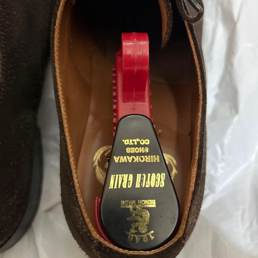 スコッチグレインスエードダークブラウン革靴26 1/2