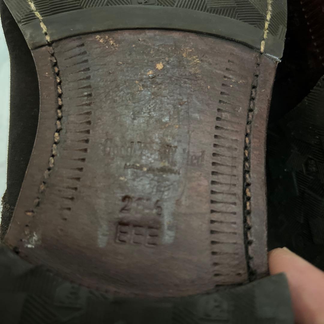 スコッチグレインスエードダークブラウン革靴26 1/2