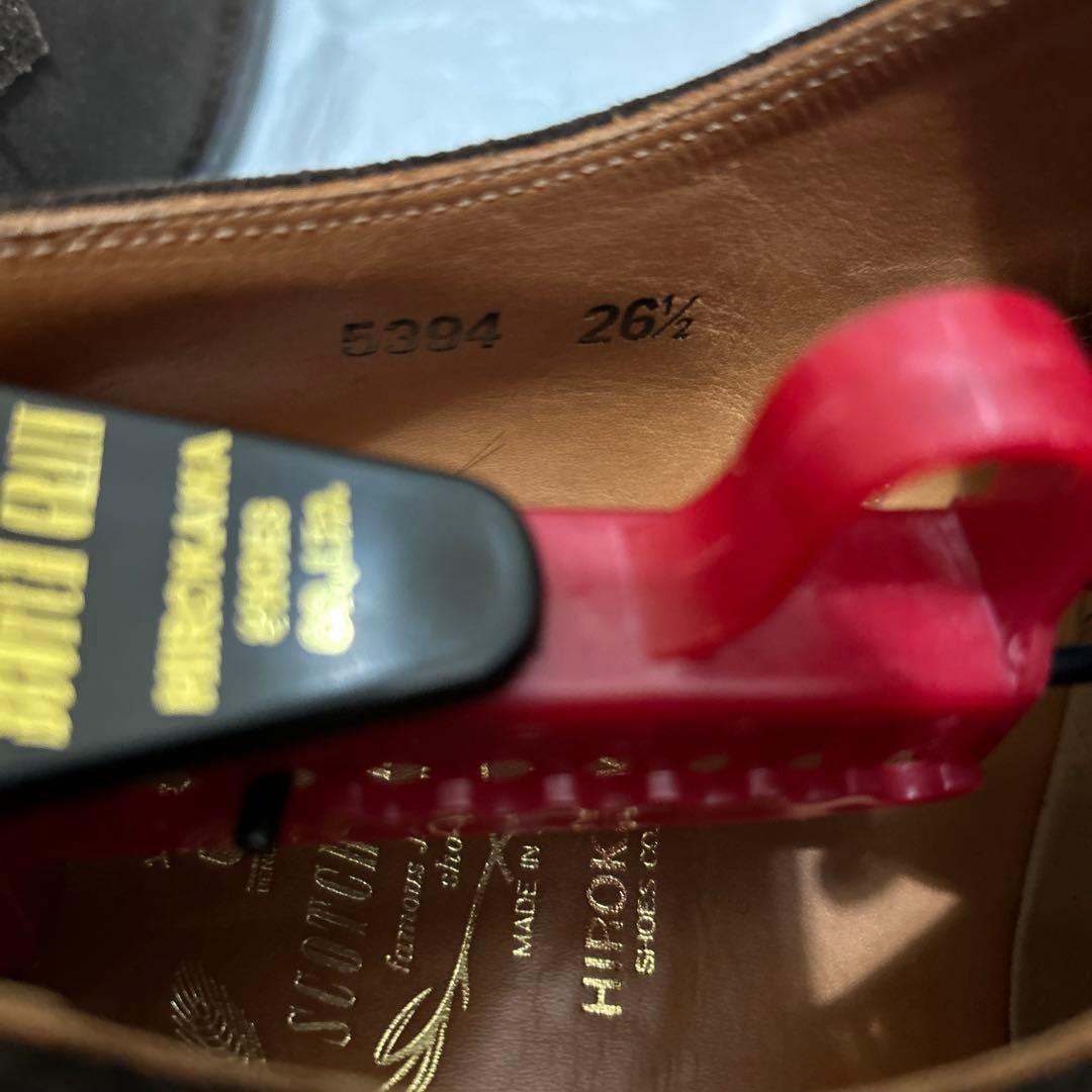 スコッチグレインスエードダークブラウン革靴26 1/2