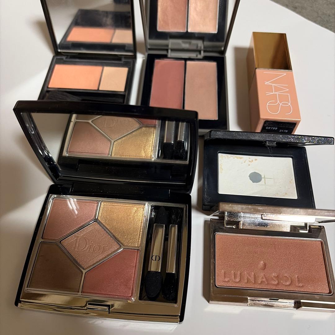 デパコスまとめ売り、ディオール、ルナソル、NARS、THREE.セルヴォーク6点