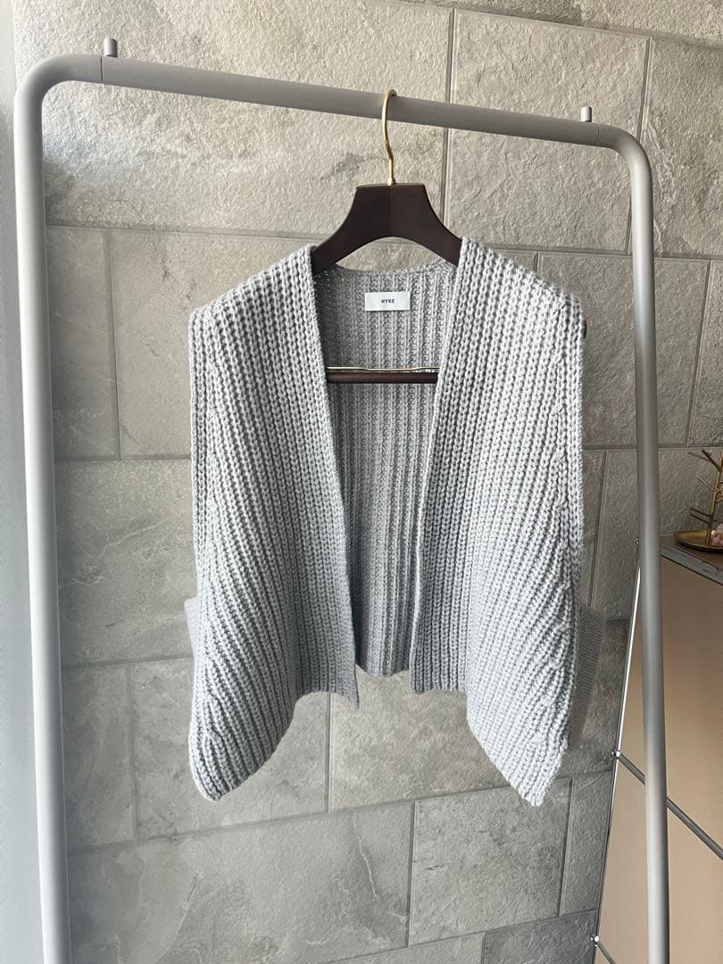 最終お値下げ❣️美品❣️HYKE ベスト★メリノウール★グレー