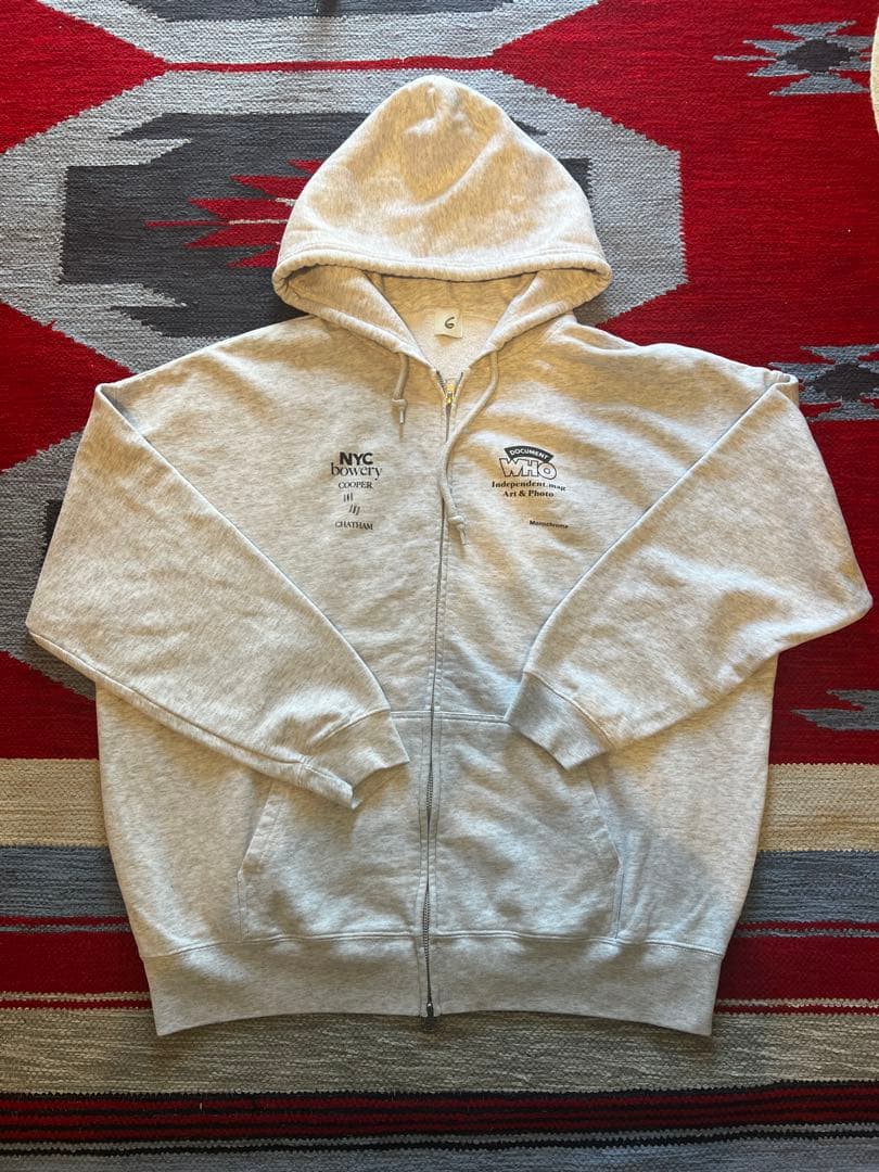 トップス 6(ROKU) WHO SWT ZIP PK GREY