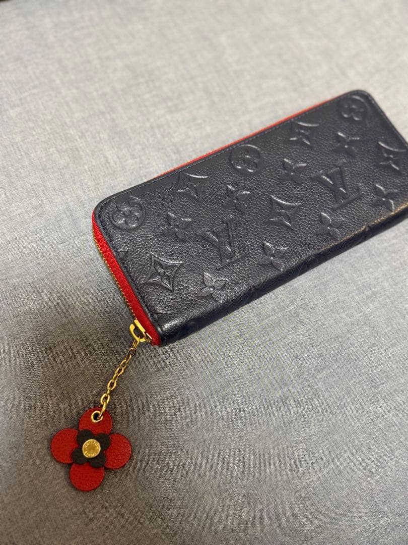 Louis Vuitton 長財布 ネイビー/レッド