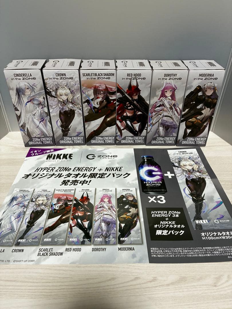 う*)様 ZONe 勝利の女神 NIKKE ニケ 第1弾 タオル 外箱付 コンプ