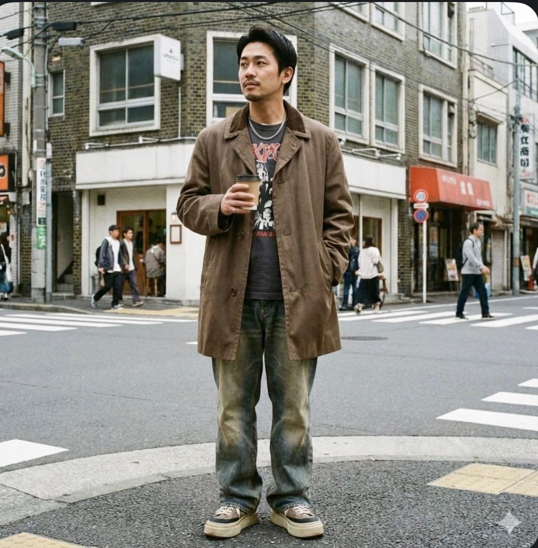 GRENFELL 英国製 ボアライナー付ハンティングコートコーデュロイ襟%466