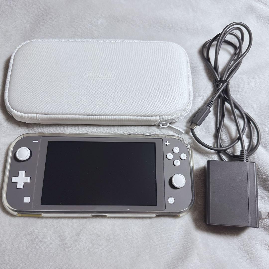 美品 Nintendo Switch Lite グレー 純正充電器 ケース付き