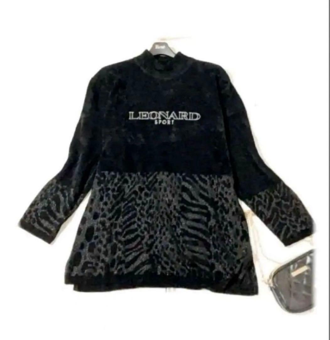 そ*ん様 美品　LEONARD レオナール　ベロア調　チュニック　厚手　L XL
