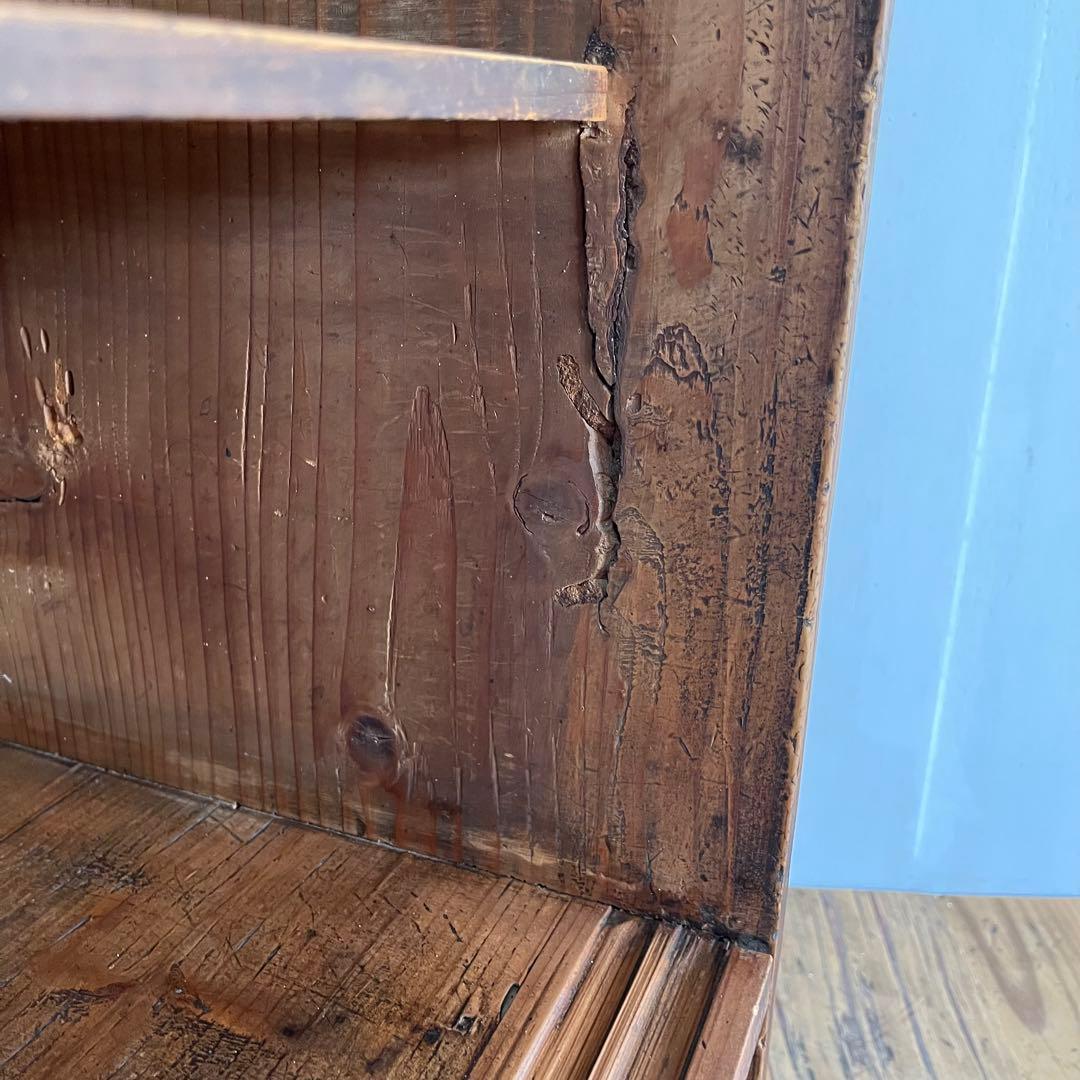 アンティーク オープンラック チェスト 食器棚 本棚 無垢材