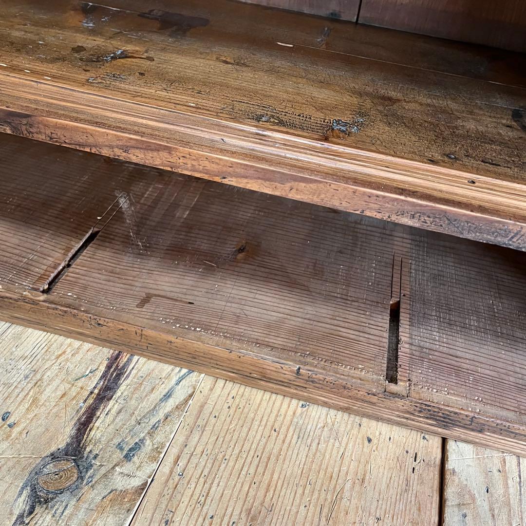 アンティーク オープンラック チェスト 食器棚 本棚 無垢材