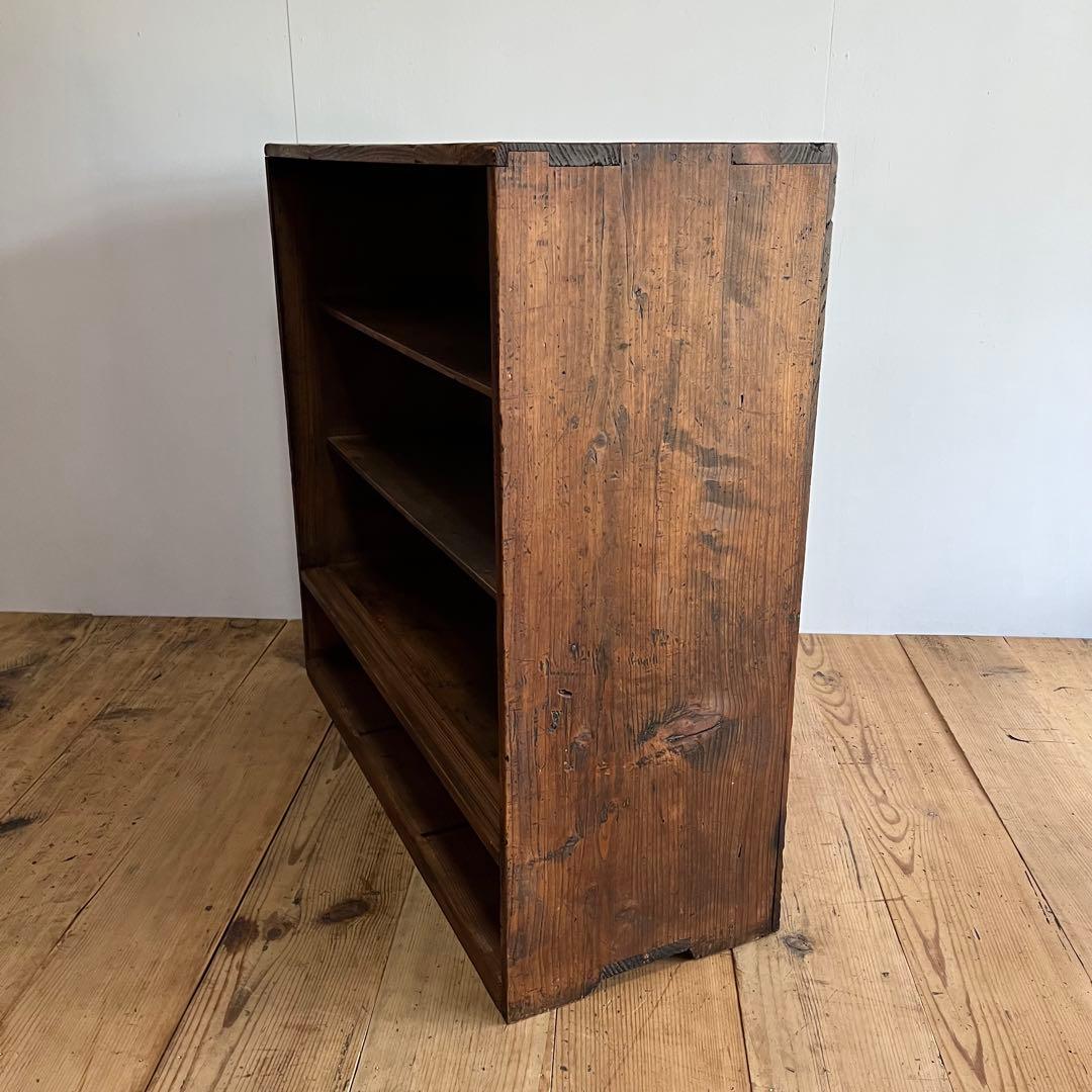 アンティーク オープンラック チェスト 食器棚 本棚 無垢材