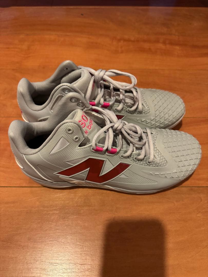 New Balance S01 スパイク グレー/ピンク 大谷翔平モデル