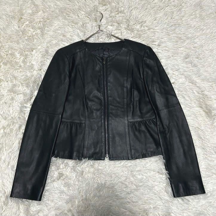 特価 ANAYI アナイ ラムレザー ライダースジャケット シングル 黒～紺