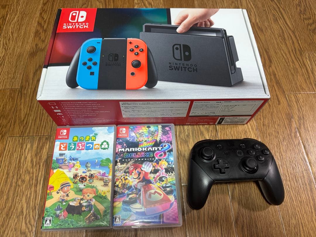 Nintendo Switch 本体 ＋ プロコン＋マリオカート、どうぶつの森