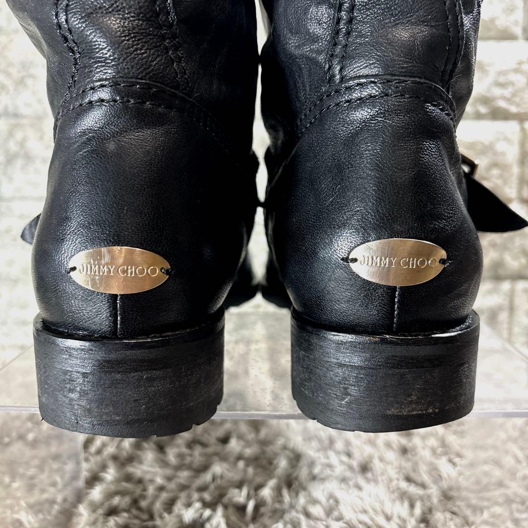 美品❣️JIMMY CHOO ブーツ ソフトレザー ムートン 23.5 高級感✨