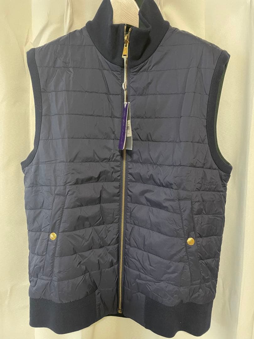 ラルフローレンパープルレーベル キルティングダウンベスト リバーシブル